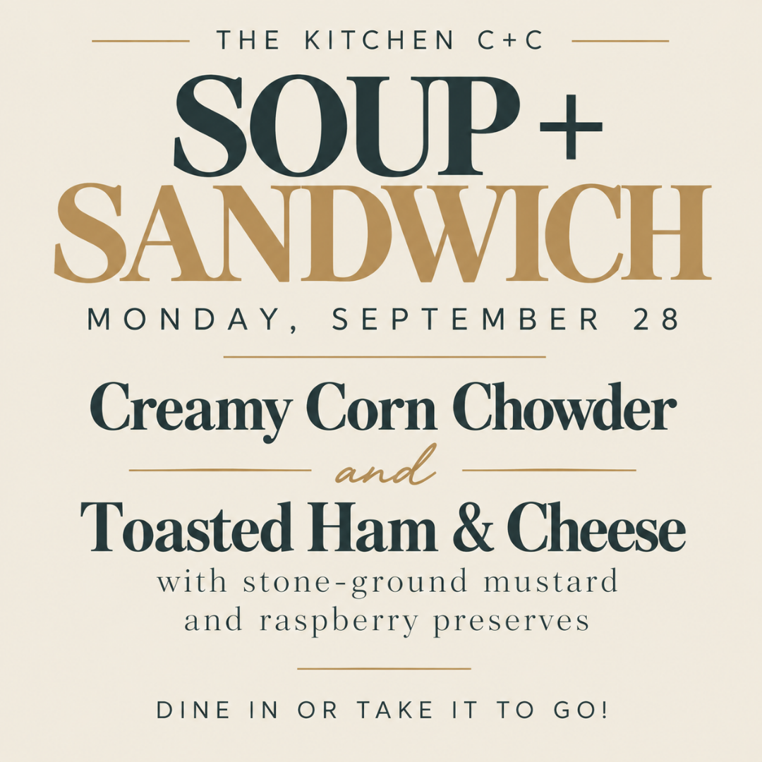 Corn Chowder & Toasted Ham and Cheese Sandwich Combo