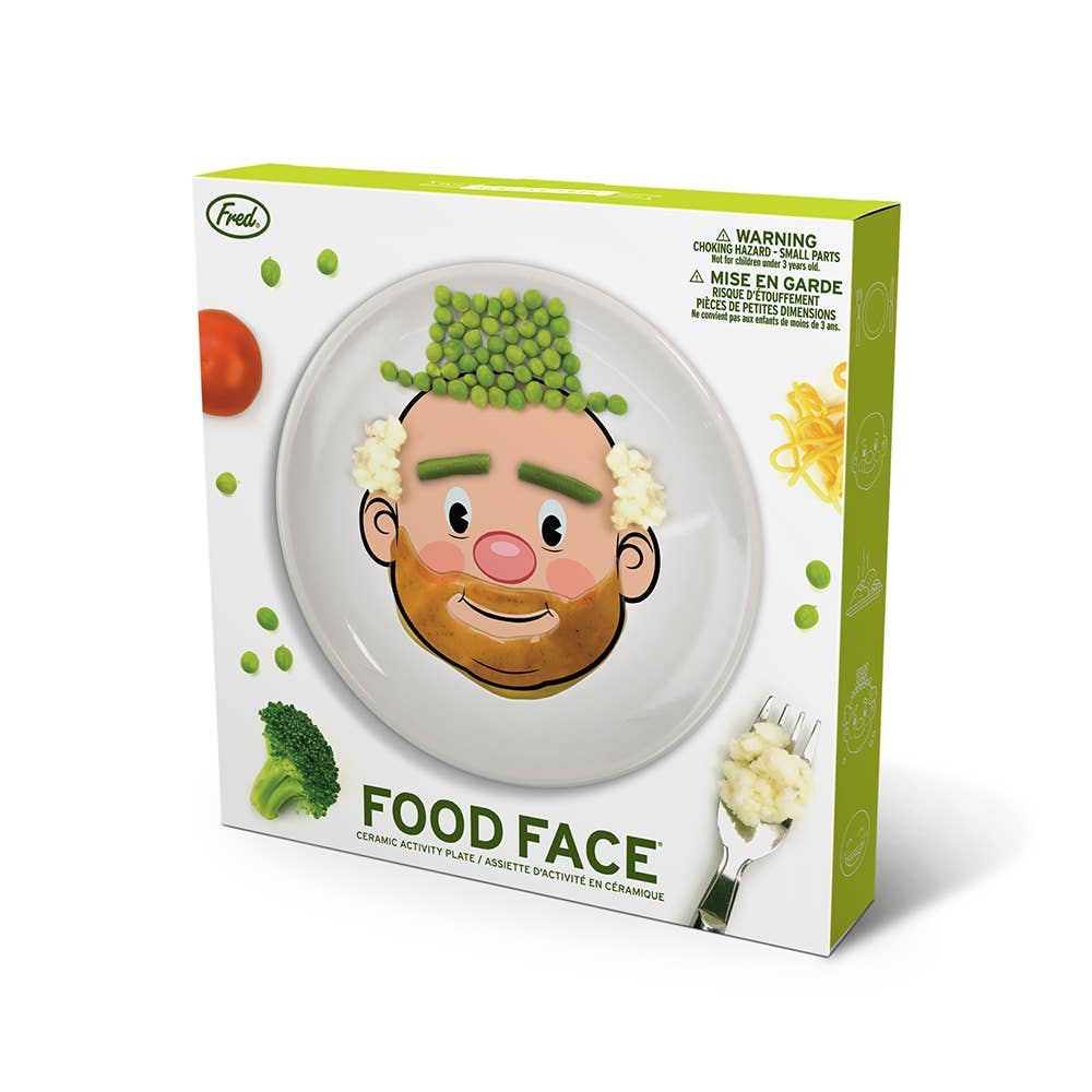 Food Face - Dinner Plate Wht
