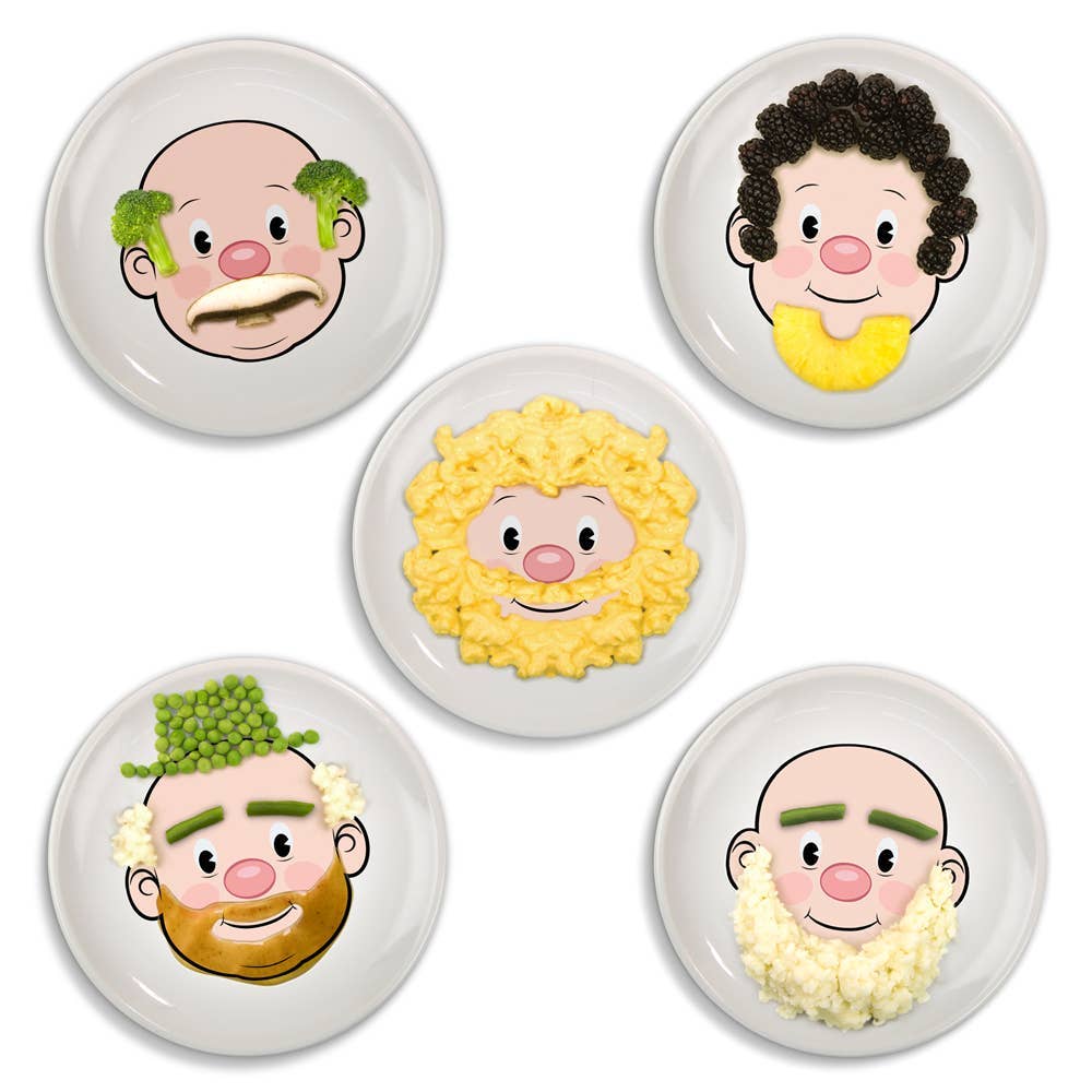 Food Face - Dinner Plate Wht