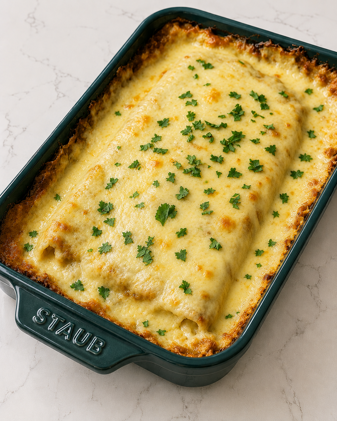 Sour Cream Green Chile Chicken Enchiladas - Take & Bake