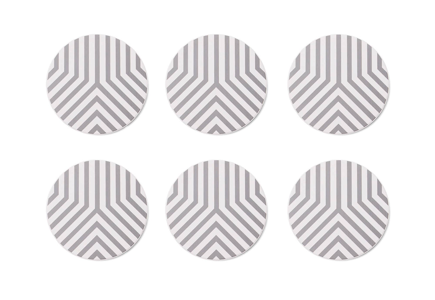 Fox Run Absorbent Ceramic Stone Coasters 4", Set of 6