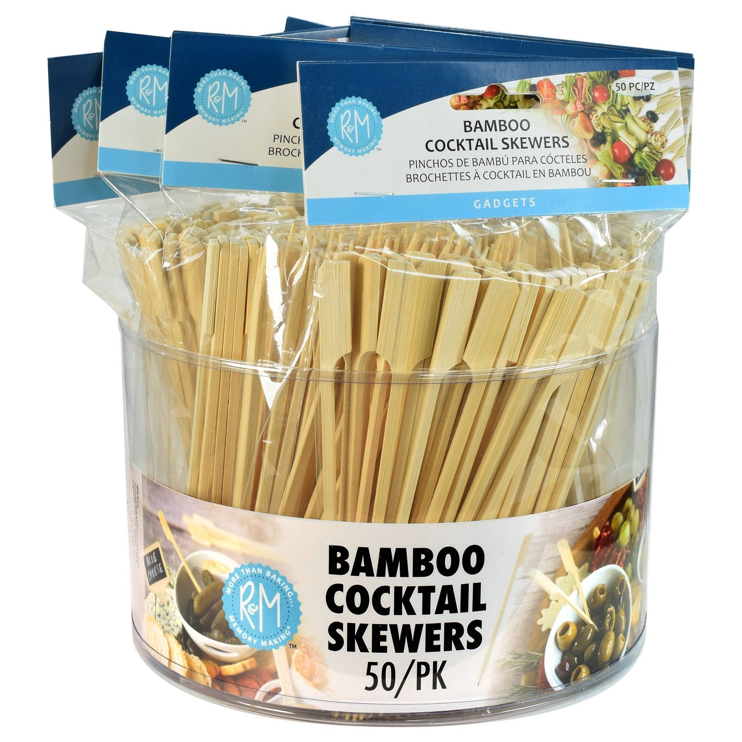 Bamboo Cocktail Skewers 50 Pack Bucket /12