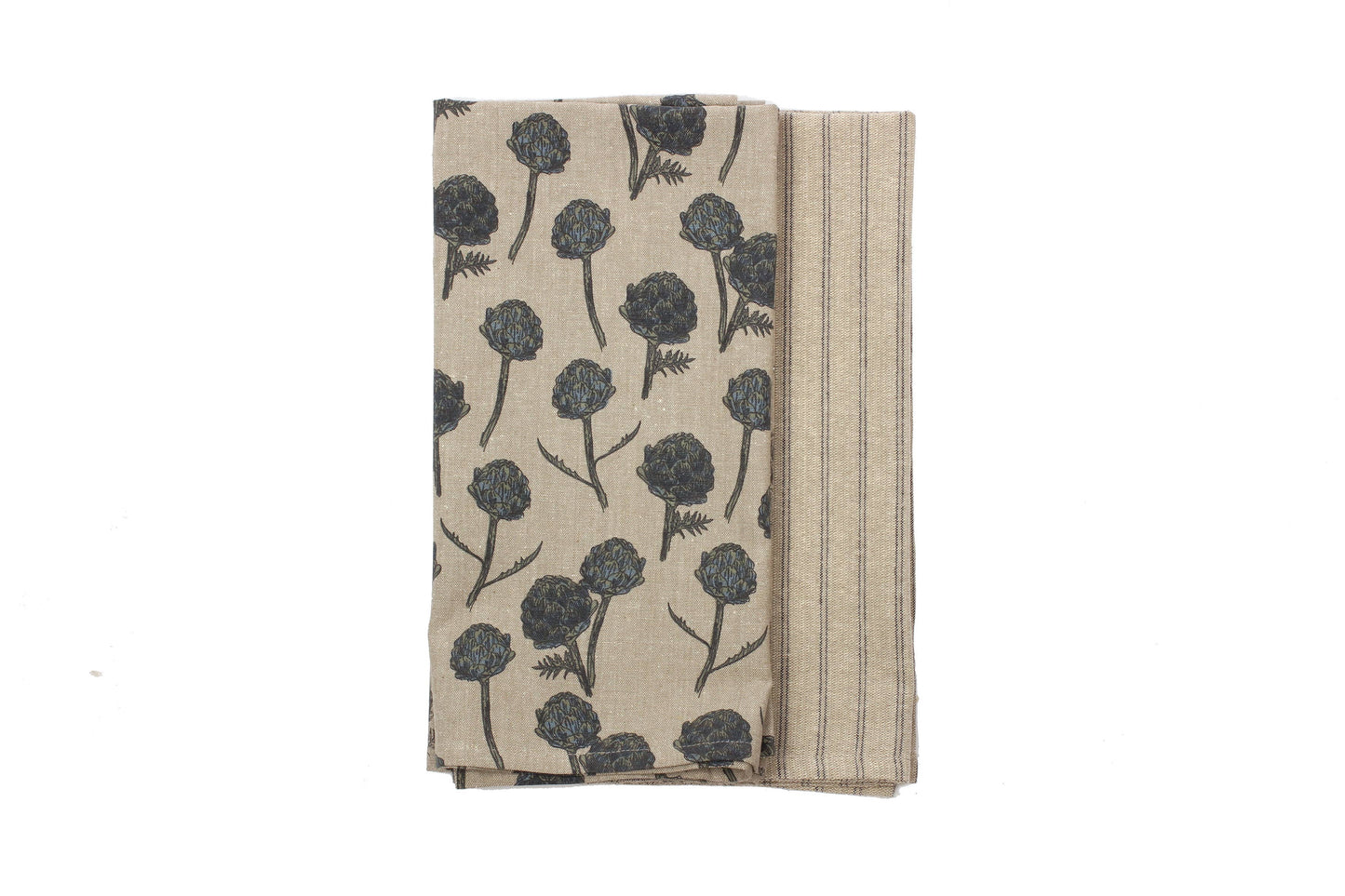 Tea Towel set Artichoke Dark Slate