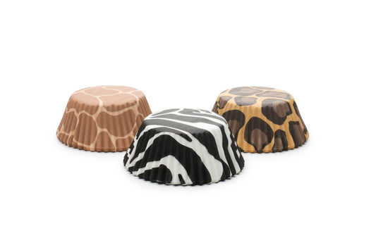 Fox Run Animal Prints Cupcake Liners Set, 75 Count, 3"