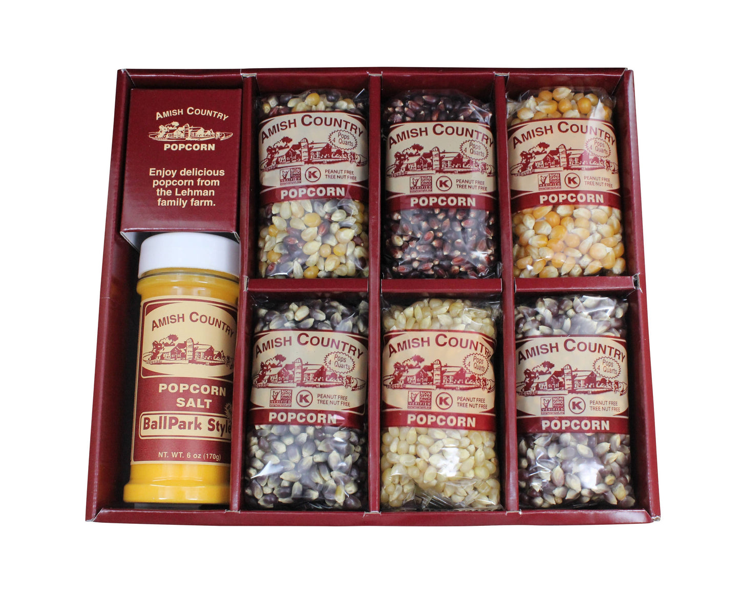 6/4oz Popcorn Variety Gift Box with 5.5oz Buttersalt