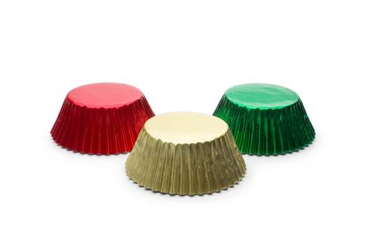 Fox Run Christmas Foil Cupcake Liners, Set of 45, 3"