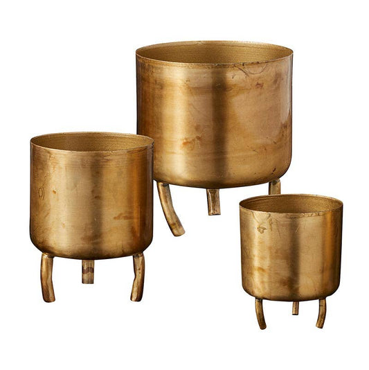 Gold Pots - Set of 3