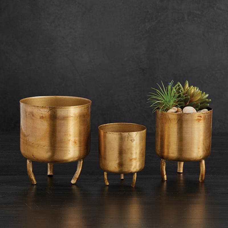 Gold Pots - Set of 3