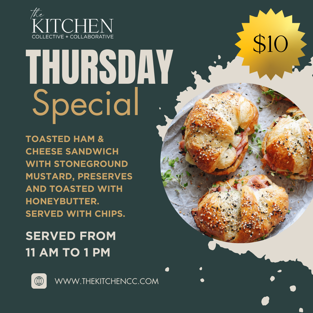 Toasted Ham & Cheese Croissant Sandwich Special April 24th