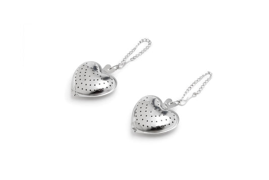 Fox Run Stainless Steel Heart Tea Infuser, Set of 2, 6.25"