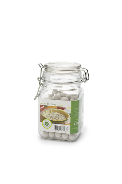 Fox Run Ceramic Pie Weights with Mason Jar, 9.5-Ounce