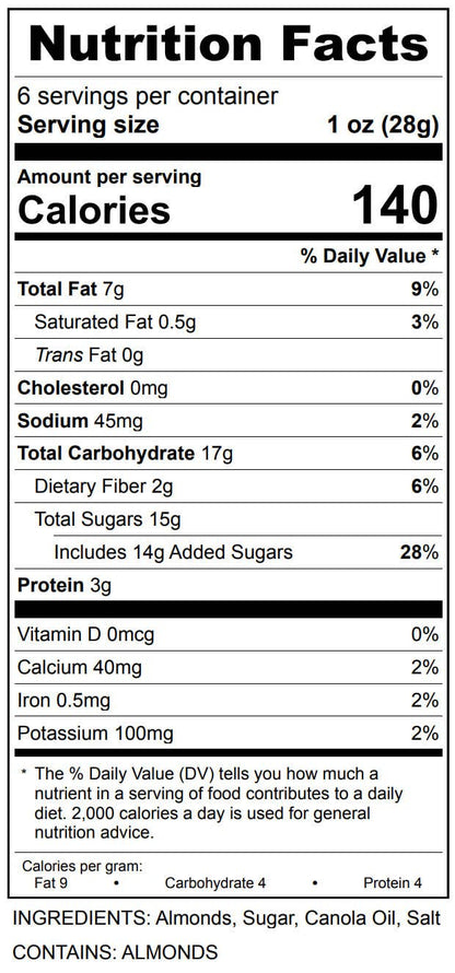 Toffee Praline Almonds 6oz Gift Box