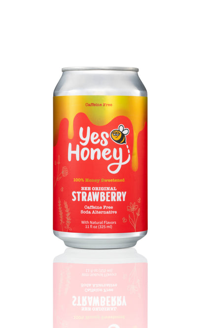 Yes Honey - 100 % Honey Sweetened Soda - Strawberry  