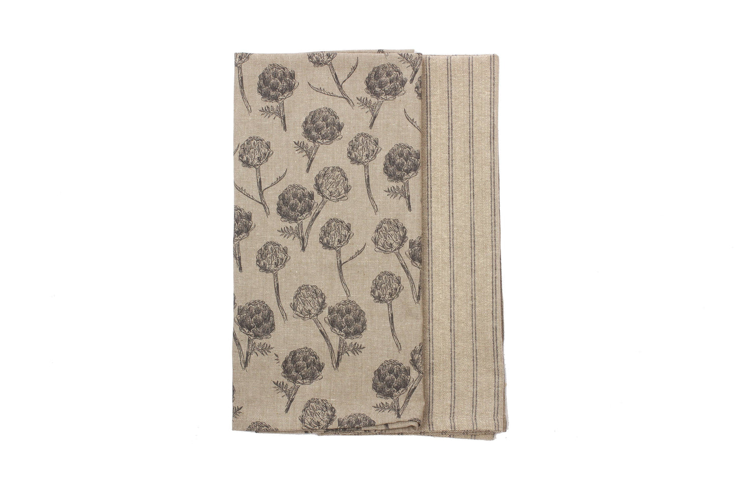 Tea Towel set Artichoke Charcoal