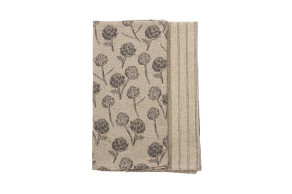 Tea Towel set Artichoke Charcoal